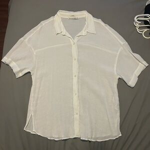 Abercrombie & Fitch Cream Oversized Shirt